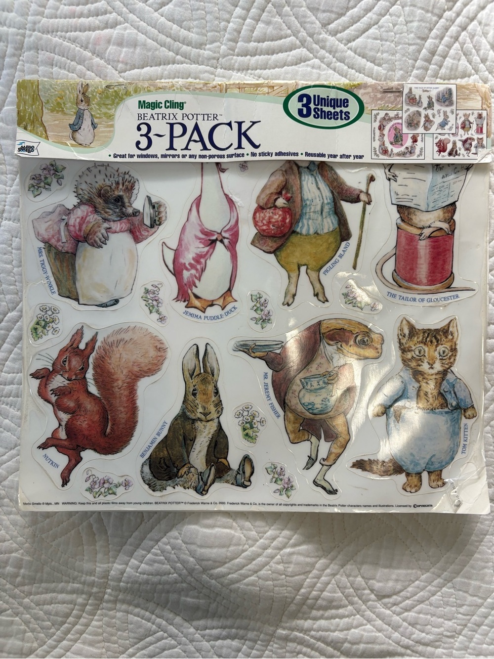 Pink Peter Rabbit Decorative Window Clings - Picture 2 of 4